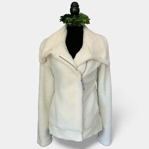 Anthropologie Pure + Good Warm and Cozy Fleece Sherpa Moto Jacket SZ S